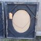 Pair of antique mirrors from the Napoléon III period, black and gilded.