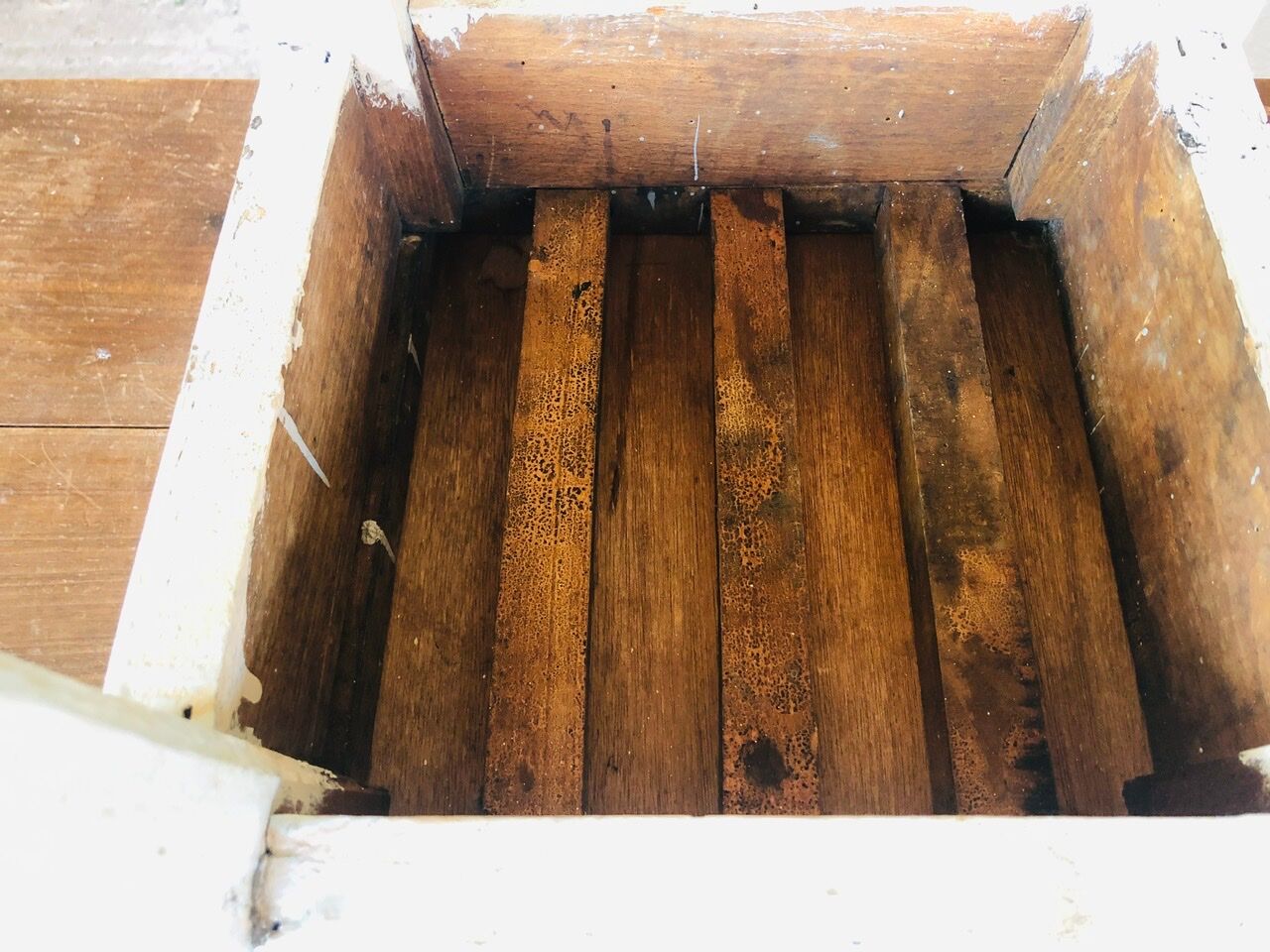 Vintage oak farmhouse stool Circa 50