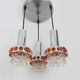 Suspension waterfall vintage Raak Amsterdam Holland chrome polished glass chiseled. Year 70