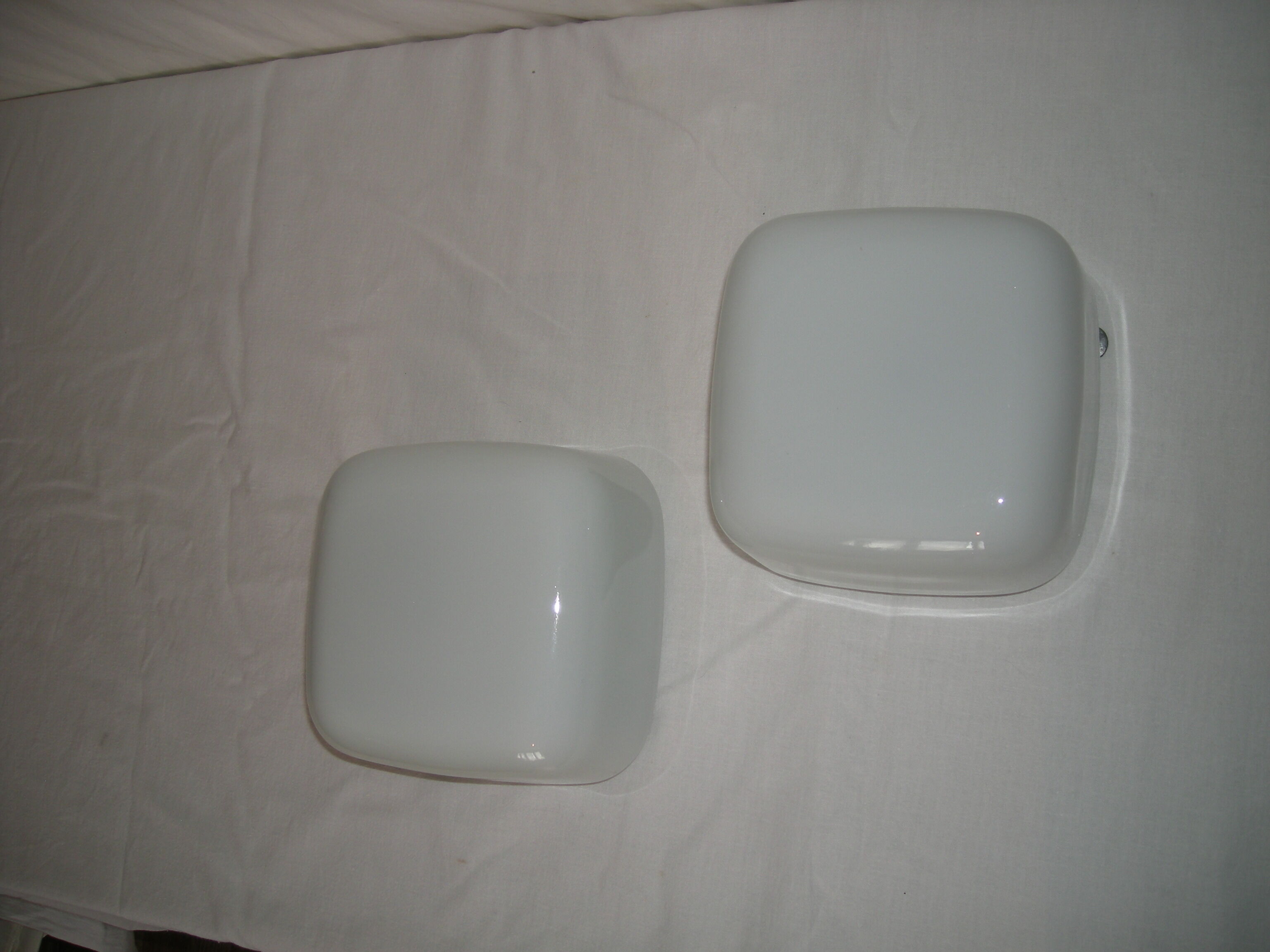 Pair of wall lamps or square ceiling lamp from the 50s