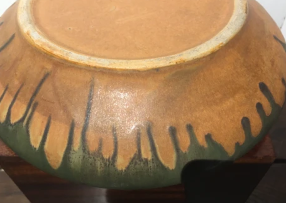 Flamed terracotta dish