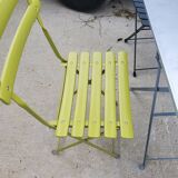 Garden furniture square table 4 folding chairs