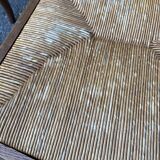 8 vintage rustic mulched chairs