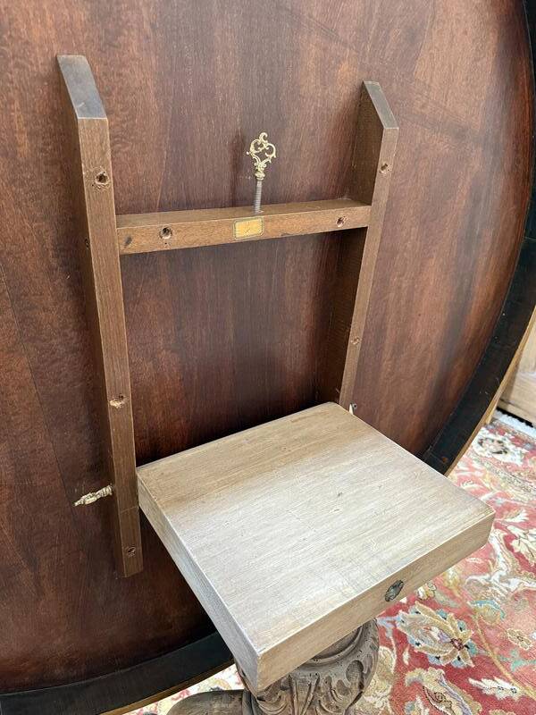 Table à manger - Guéridon basculant en marqueterie de style Napoléon III