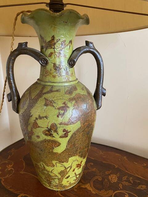 Cracked ceramic lamp