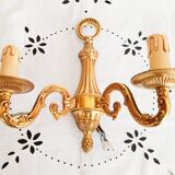Applique 2 feux en laiton style Louis XVI