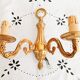 2-light brass wall light, vintage, Louis XVI style