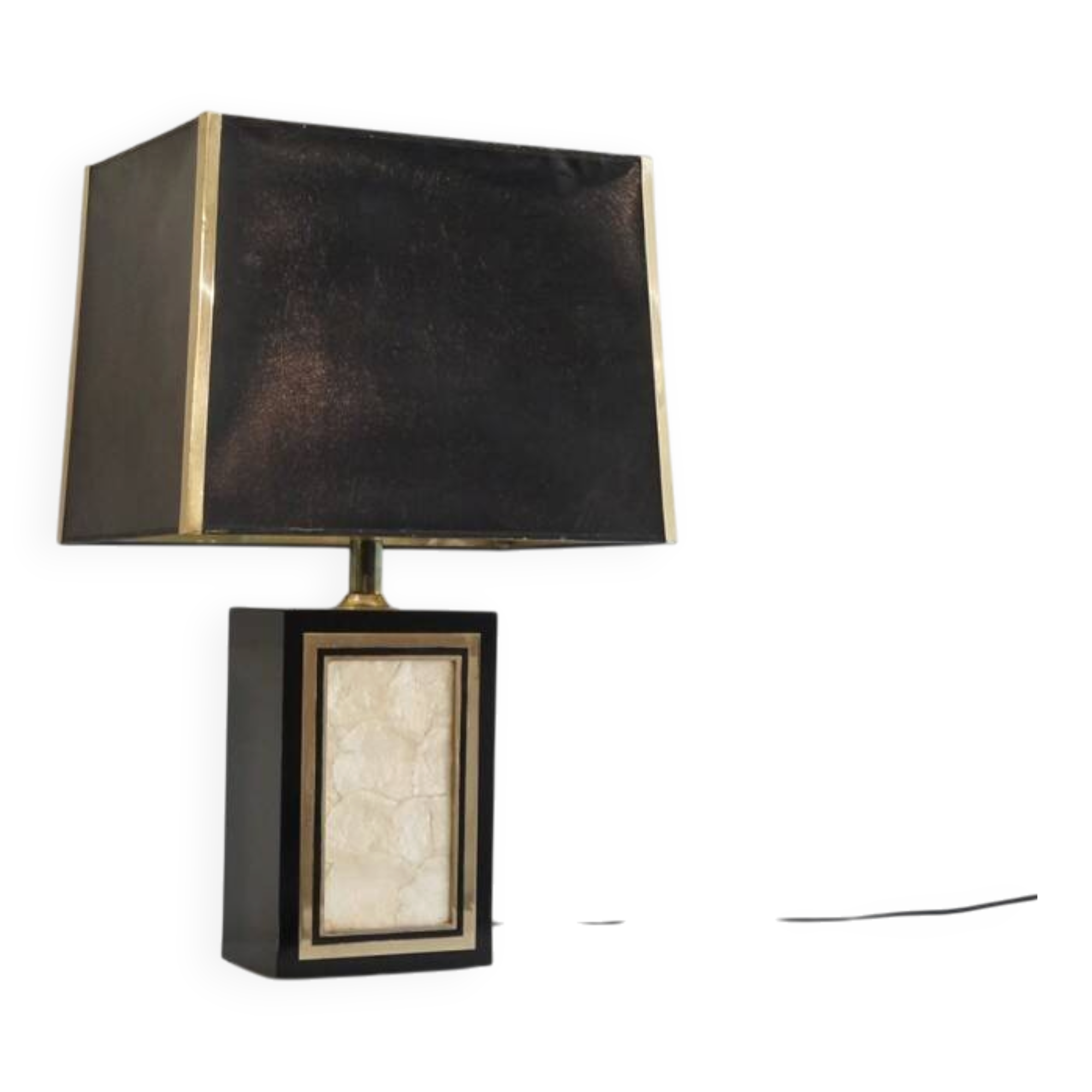 Lampe en laque et nacre 1970