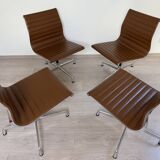 Set of 4 Eames EA105 Vitra armchairs from 2007