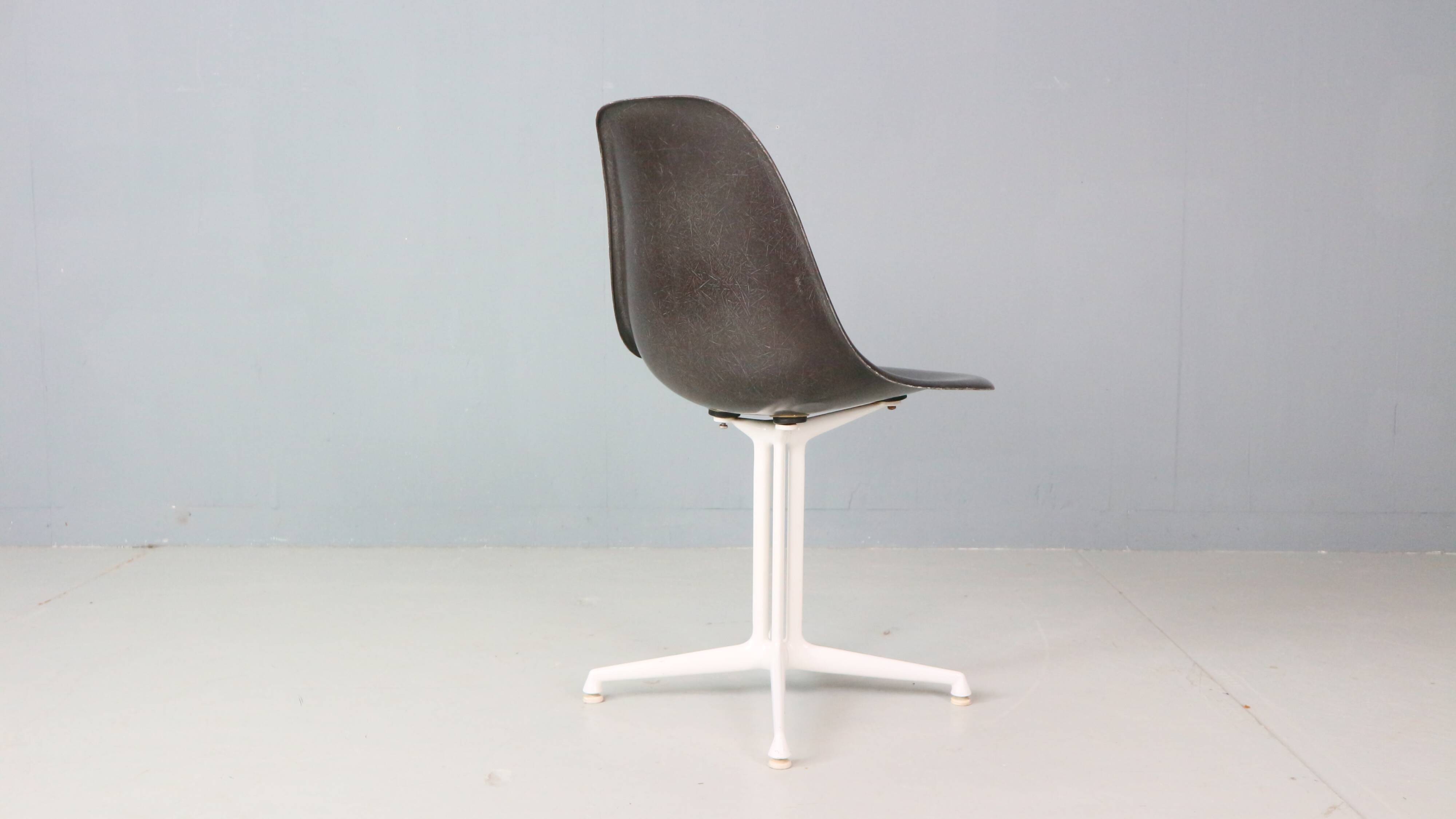 Charles & Ray Eames Set of 4 Off Black"La Fonda" Chairs for Herman Miller, 1960