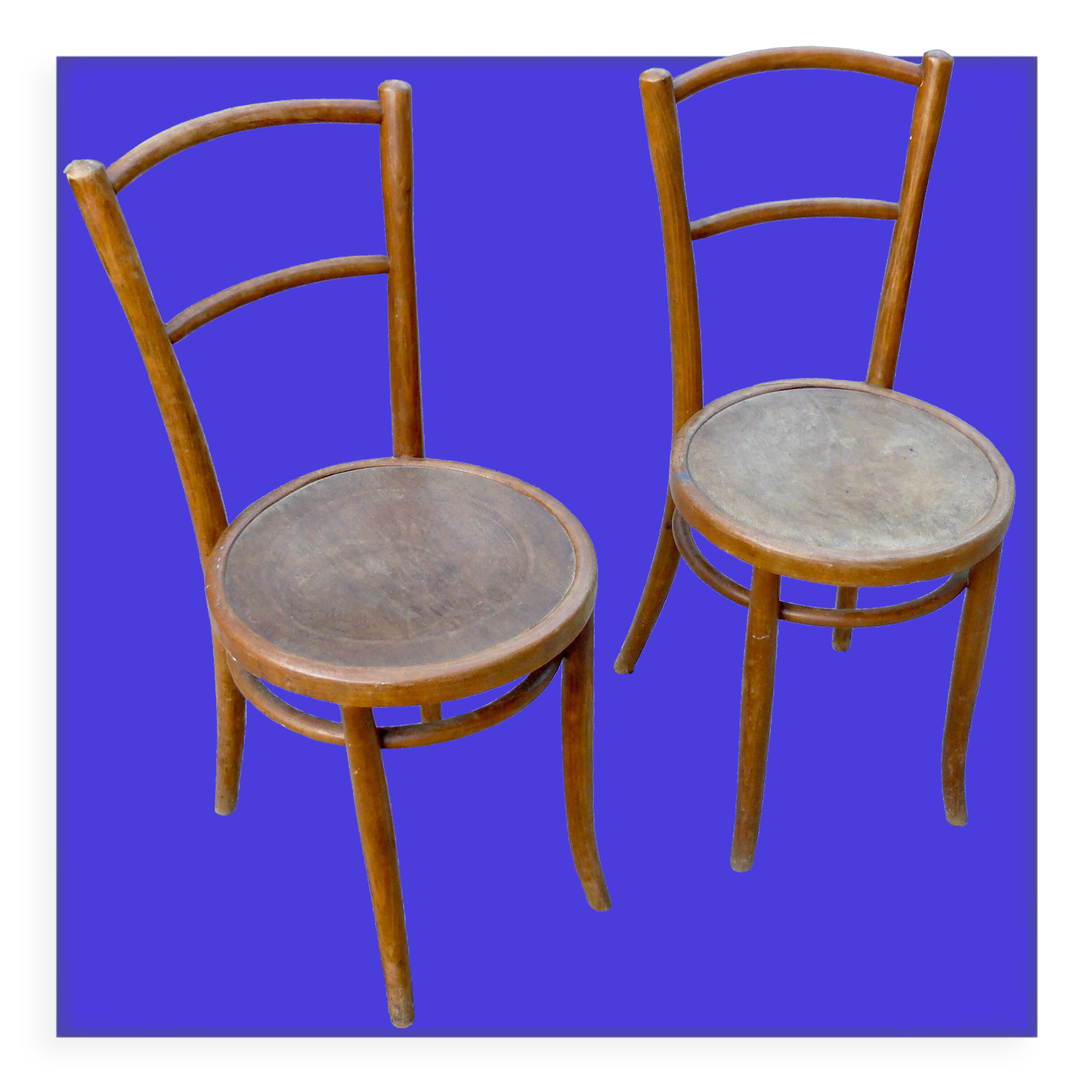 Paire de chaises bistrot 1900