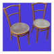 Paire de chaises bistrot 1900