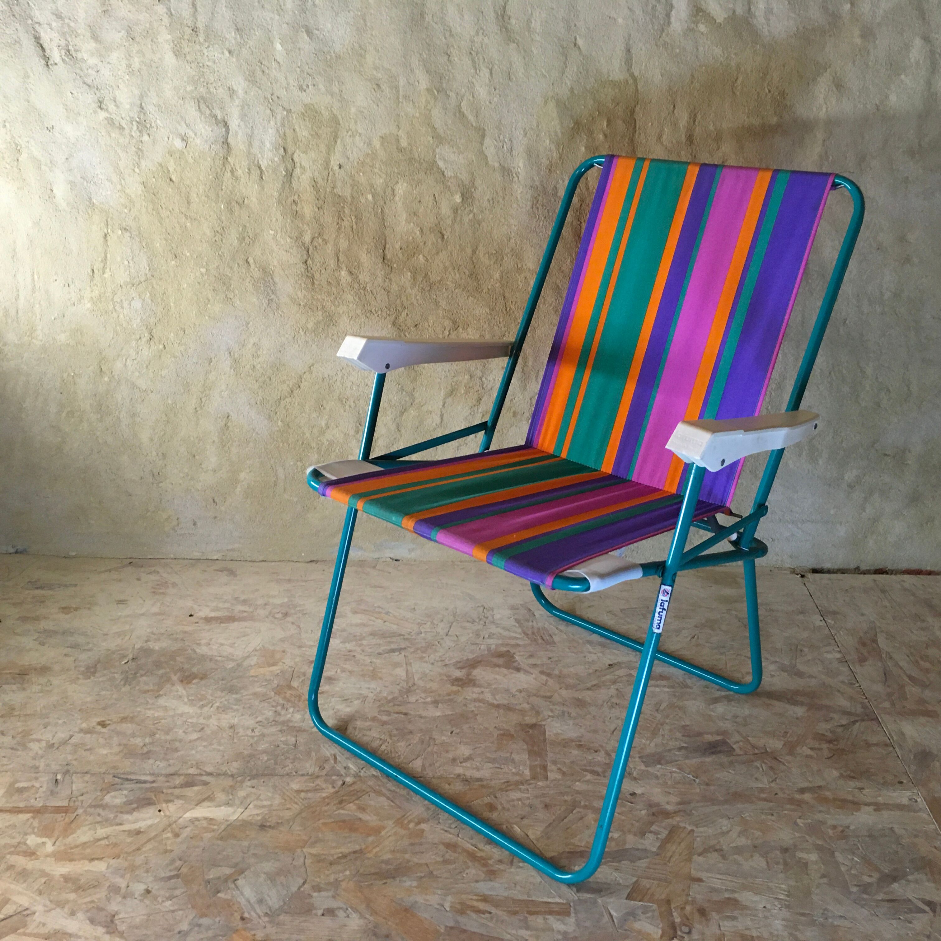 Pair of foldable camping armchairs "lafuma"
