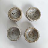 Set of 4 vintage stoneware shells
