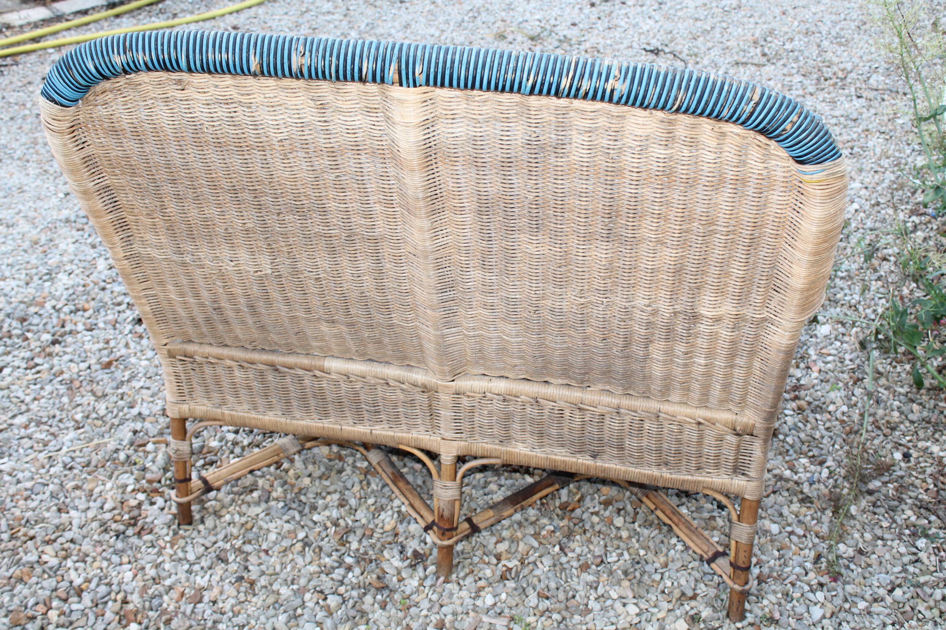 Rattan chair and garden table