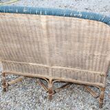 Fauteuil et table de jardin en rotin