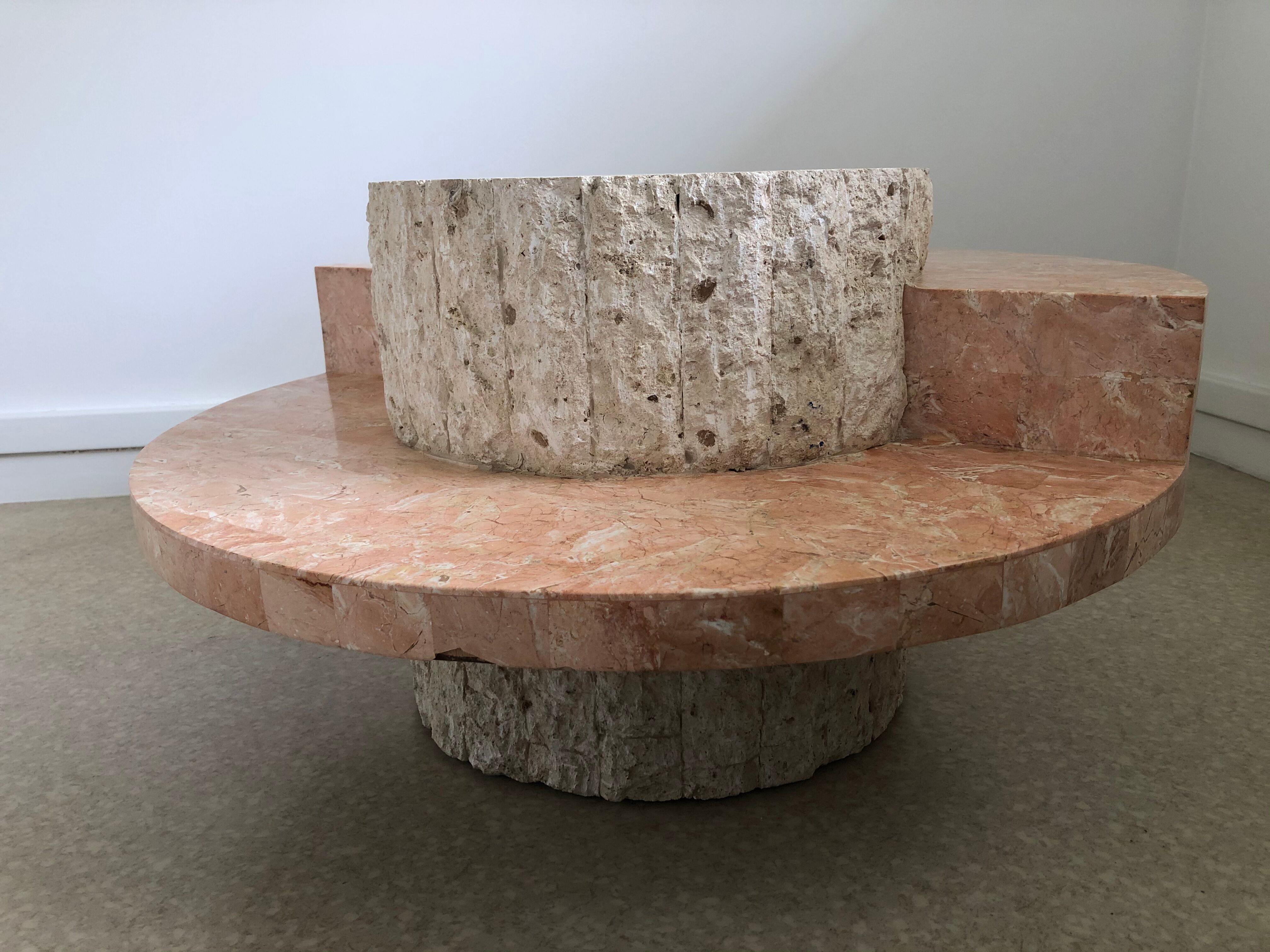 Black-pitched coffee table and faux marble tackle, Italy, 1970