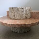 Black-pitched coffee table and faux marble tackle, Italy, 1970