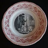 Talking plate with theme Gien N° 1 late nineteenth