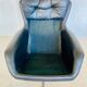 Vintage Danish swivel chair in black leather by Bramin