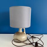 Gray gres ceramic table lamp