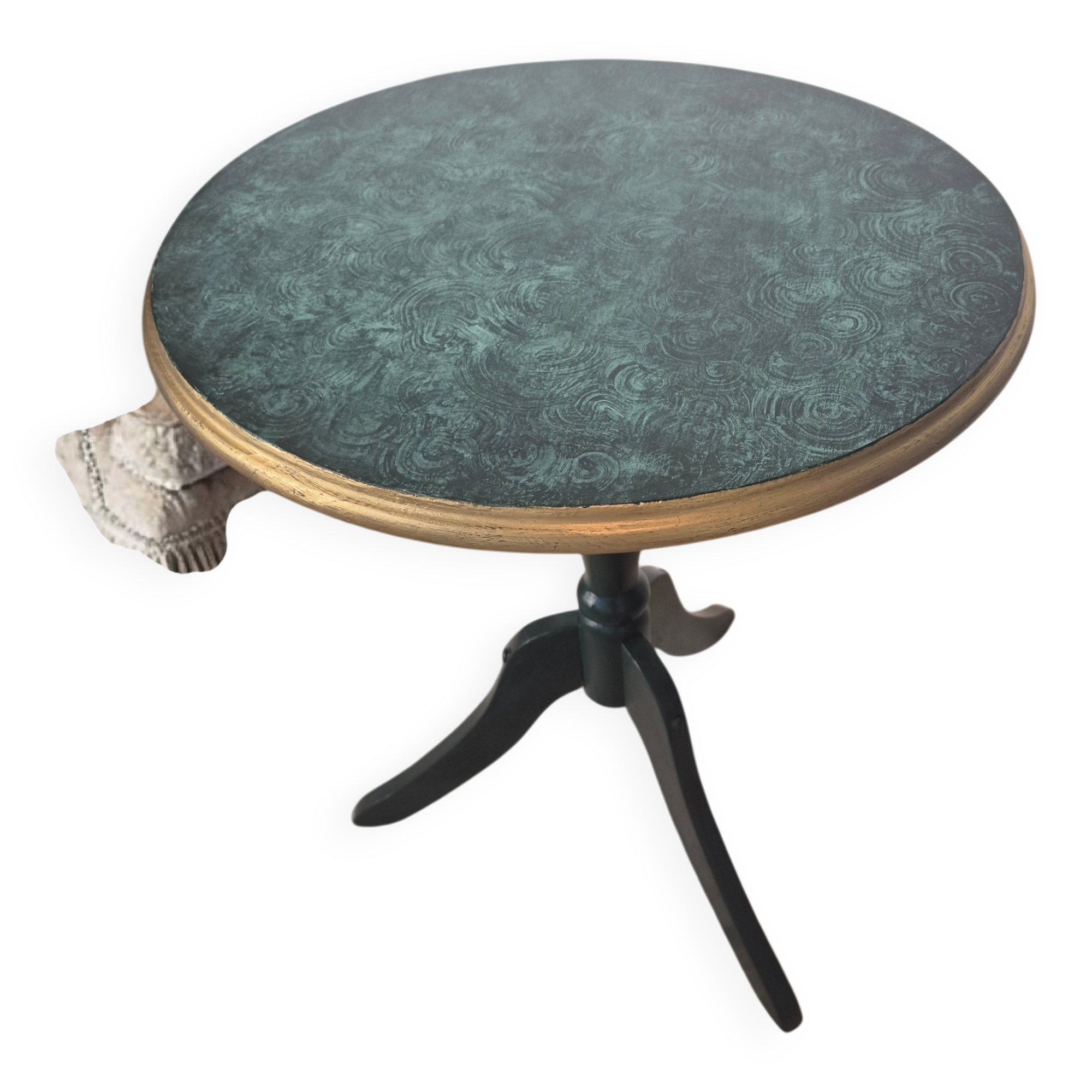 Table d'appoint faux malachite