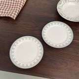 Set of 11 mismatched Terre de Fer plates