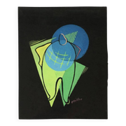 Small cubist painting. France, 1950s.