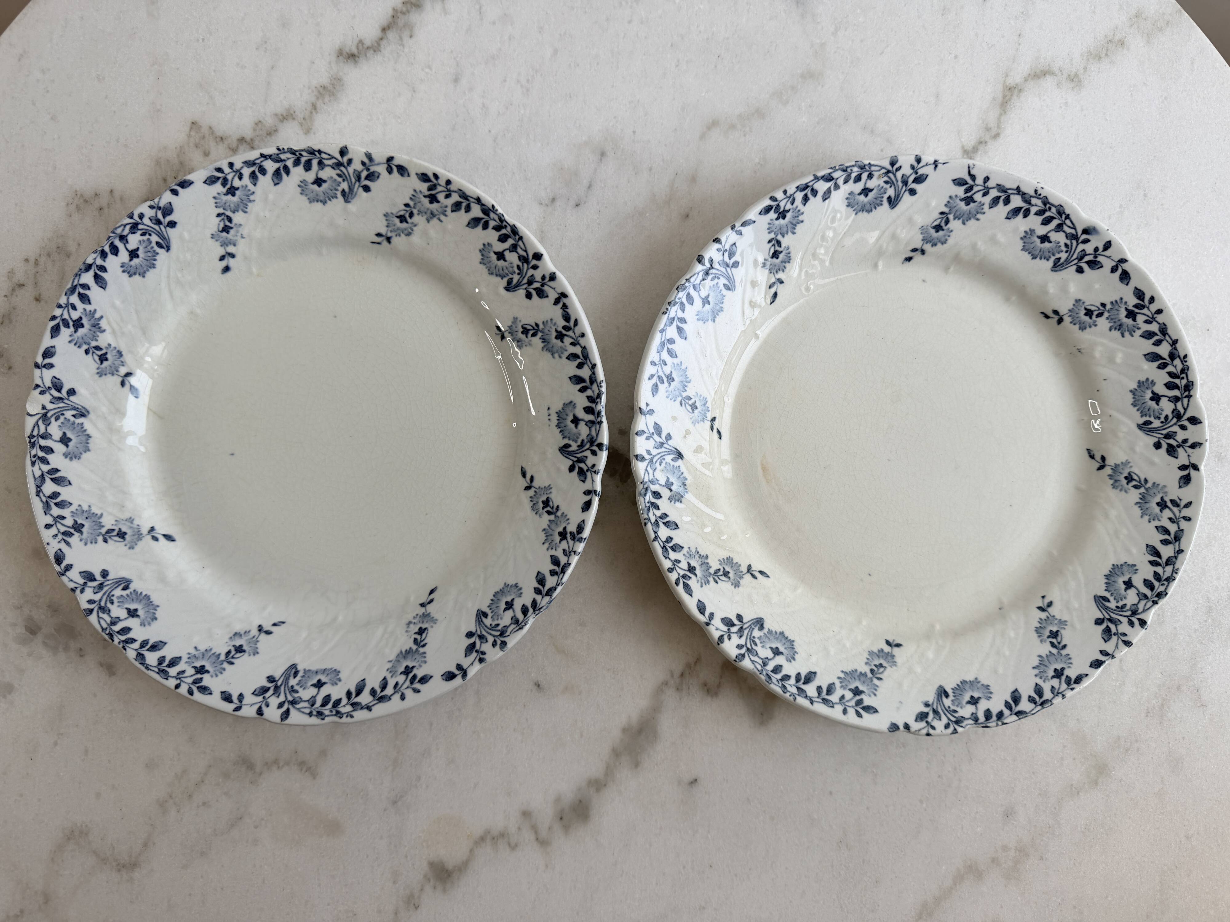 Set of two dessert plates - Luneville
