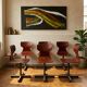 Set of 6 mid-century modern Pagholz chairs, moulded plywood seats, steel base, 1960s