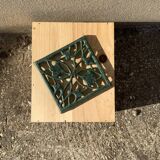 Antique cast iron green enamelled cast iron vintage tableware