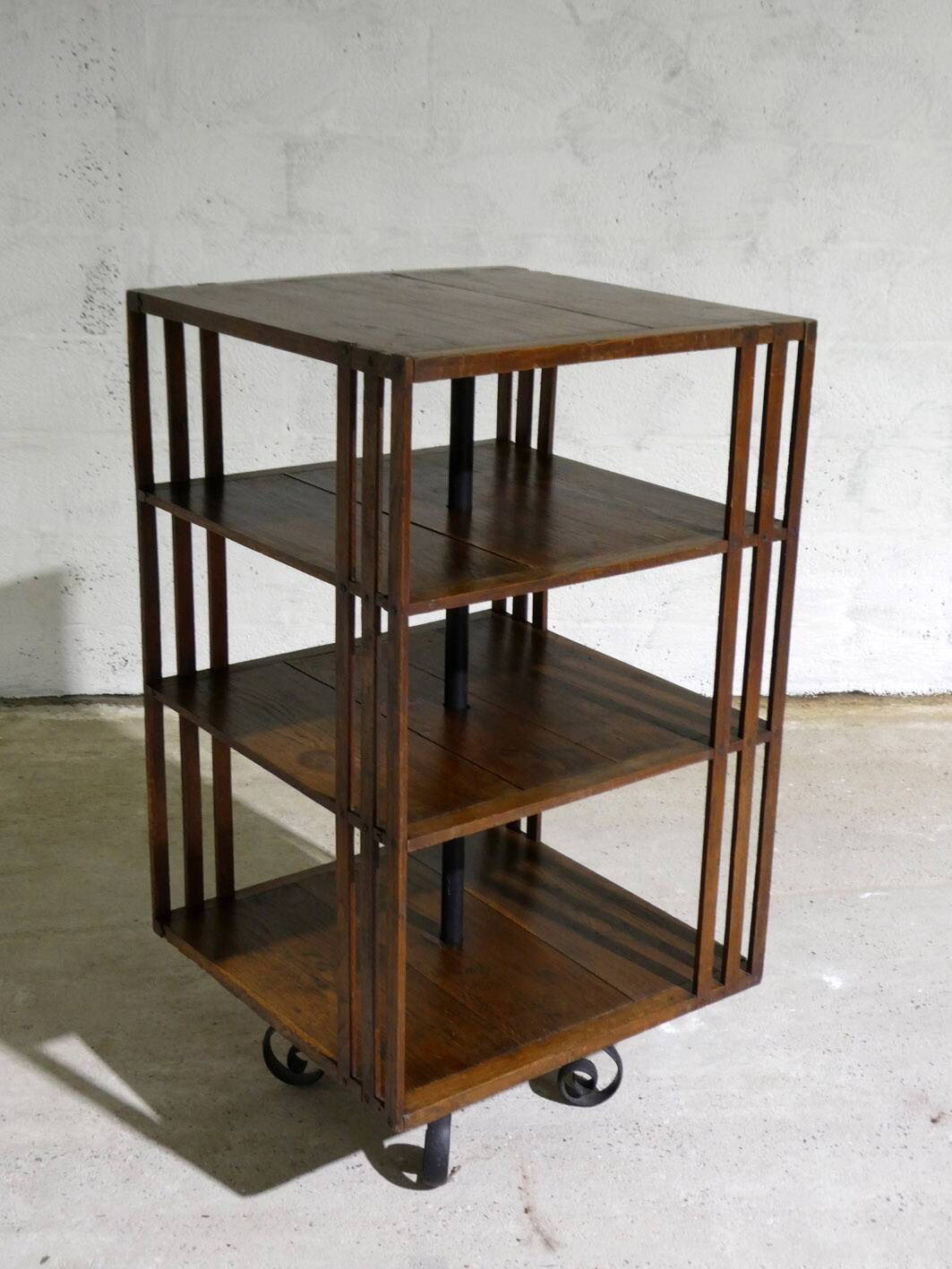 rotating oak library, early 20th century