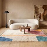 Traditional handwoven Beni Ourain rug from the Atlas, size 1.5/2.5 m.