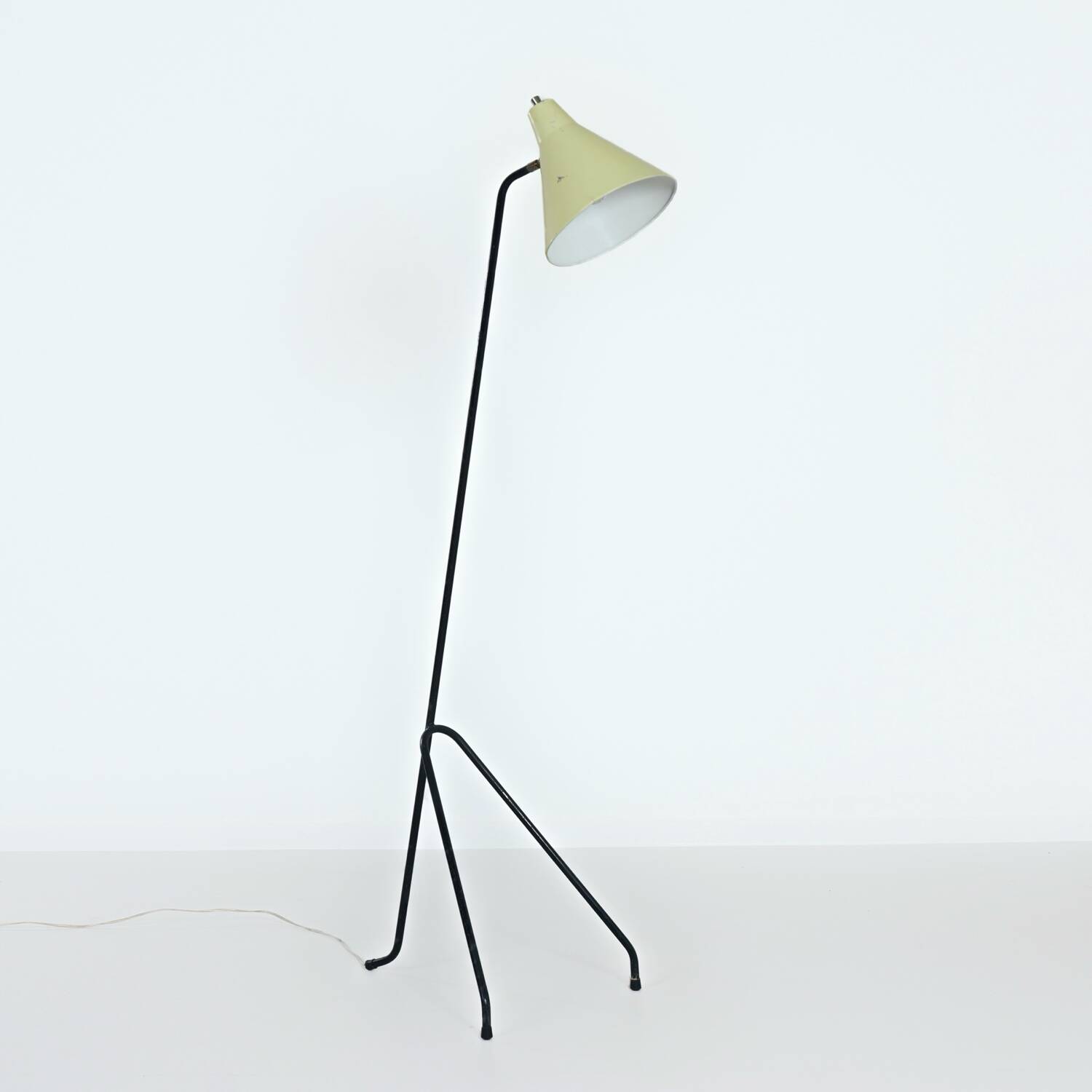 Lampadaire grasshopper par willem van doorn | années 1960, milieu du siècle, jaune