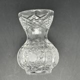 Small vase in chiseled worked glass