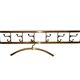 Art-Deco brass Coat Rack & one Hanger, France, 1940s