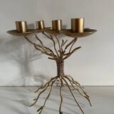 Golden candle holder