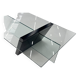 Postmodern Black Lacquered Wood and Glass Coffee Table, 1980s