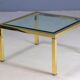Brass and glass coffee table, 1970s, Europe