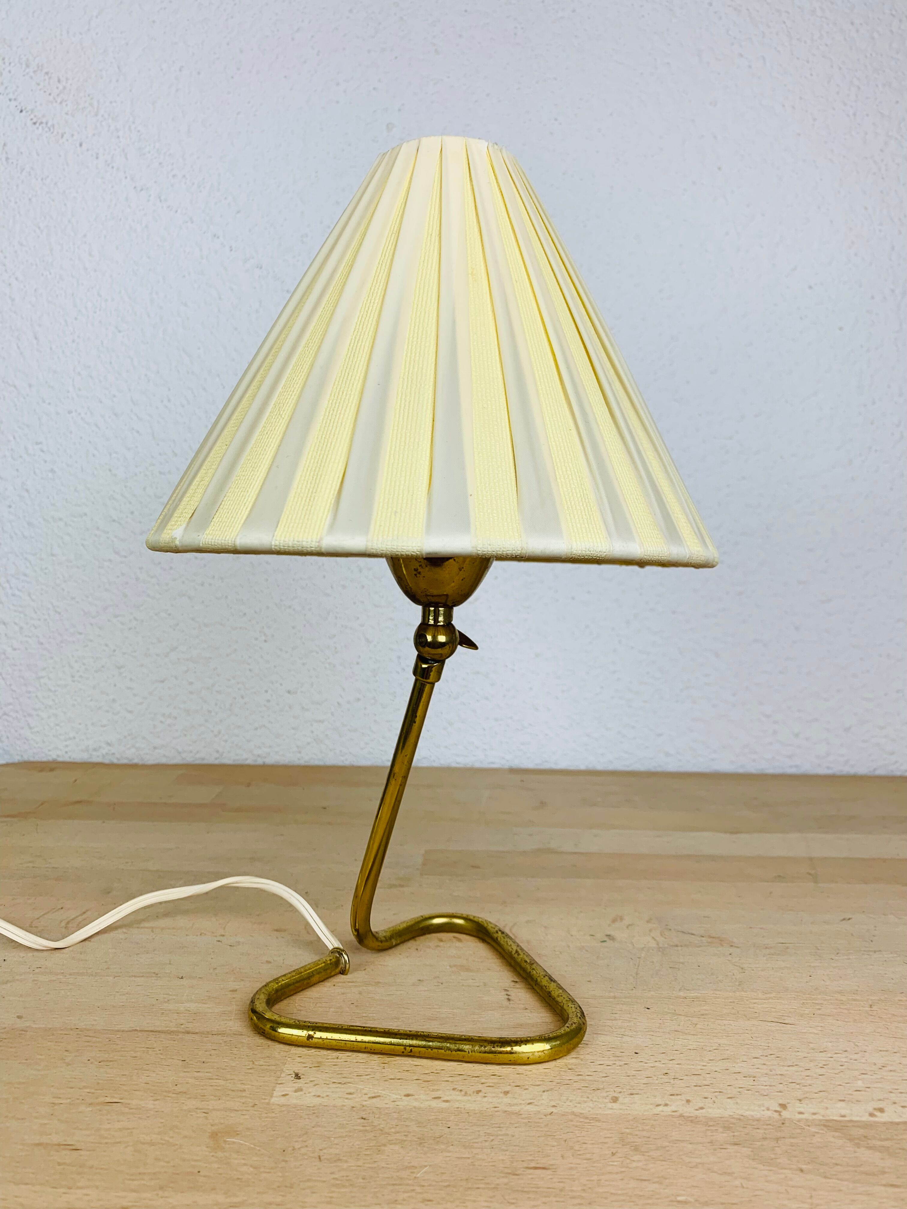 50s brass casserole lamp