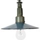 Industrial Blue Enamel Military Pendant Lamp with Cast Aluminium Top, 1960s