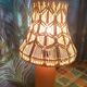Wooden and macramé lamp