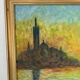 Saint George Major at dusk, oil on canvas signed