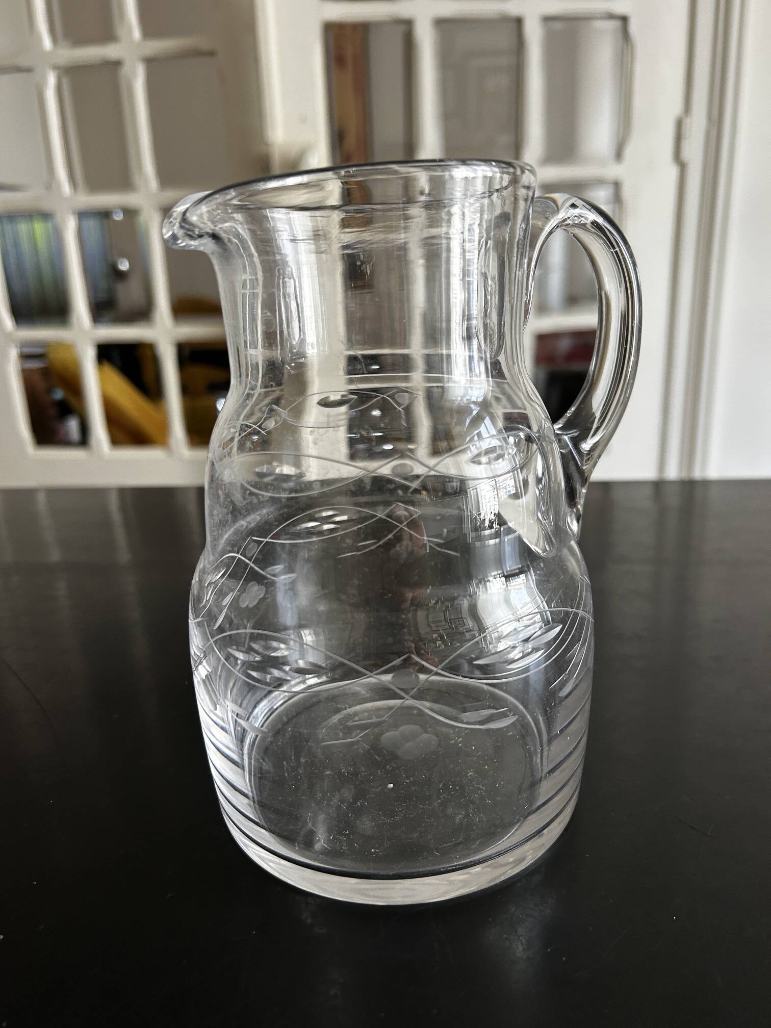 1950s glass pitcher
