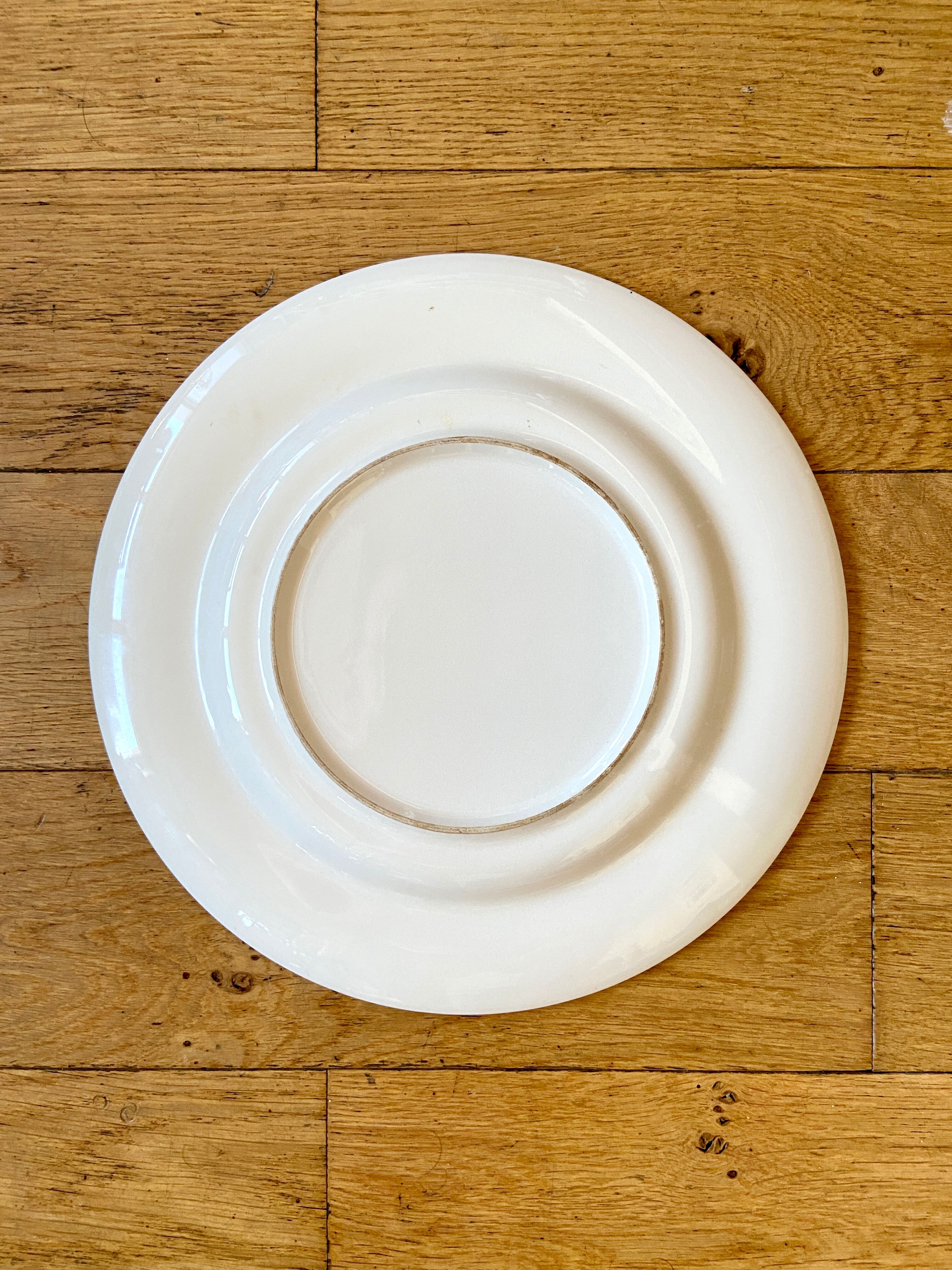 6 plates in unbleached earthenware