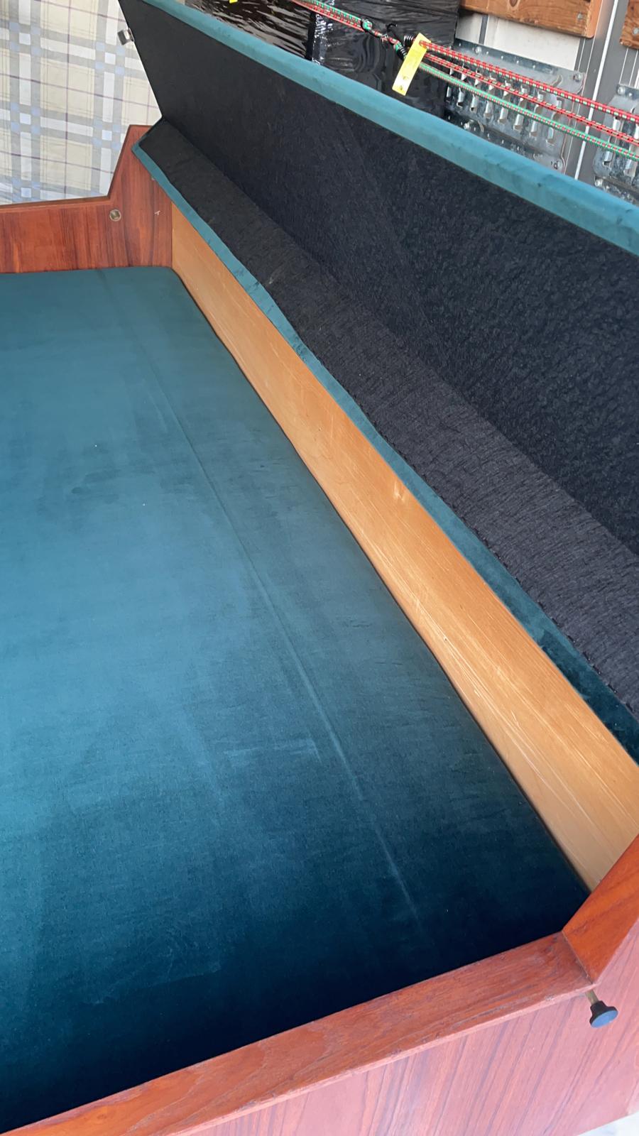 Danish midcentury modern green velvet daybed, 1960s