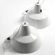 Two 50s metal enamel ceiling lamps by Axel Wedel Madsen for Louis Poulsen
