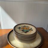 Set of 12 plates from the Boch La Louvière Corfu vintage collection