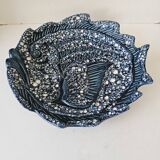 Vintage ceramic fish plate Vallauris 1950-60 (Diameter 32cm)