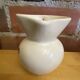 Old Service Juice Jug + 6 White Ceramic Glasses with Flower Wine Decor